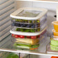 🔥50% korting🔥3 Layer Reusable Food Storage Containe🔥50 % de réduction🔥 Boîtes de conservation alimentaires réutilisables à 3 compartiments avec couvercle, transparentes, pour le bac à légumes du réfrigérateurrs with Lid Clear Fridge Crisper