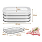 🔥50% korting🔥3 Layer Reusable Food Storage Containe🔥50 % de réduction🔥 Boîtes de conservation alimentaires réutilisables à 3 compartiments avec couvercle, transparentes, pour le bac à légumes du réfrigérateurrs with Lid Clear Fridge Crisper