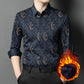 Chemise doublée à imprimé floral pour hommes