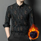 Chemise doublée à imprimé floral pour hommes