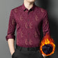 Chemise doublée à imprimé floral pour hommes