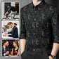 Chemise doublée à imprimé floral pour hommes