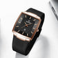Montre à quartz pour hommes, ceinture en maille carrée ultra-mince