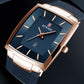 Montre à quartz pour hommes, ceinture en maille carrée ultra-mince