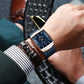 Montre à quartz pour hommes, ceinture en maille carrée ultra-mince