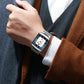 Montre à quartz pour hommes, ceinture en maille carrée ultra-mince