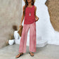 🔥 Hot Sale 50% OFF🌺Ensemble 2 pièces à imprimé tendance pour femmes - Top et pantalon sans manches
