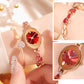 Montre bracelet en zircon coloré pour femme