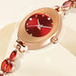 Montre bracelet en zircon coloré pour femme