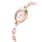 Montre bracelet en zircon coloré pour femme