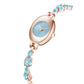 Montre bracelet en zircon coloré pour femme