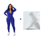 Combinaison unie sans coutures à demi-zip