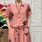 Ensemble femme - Top imprimé à manches courtes et pantalon court
