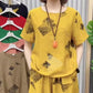 Ensemble femme - Top imprimé à manches courtes et pantalon court