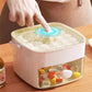 2 Tier Convenient Push-In Ice Cube Mold with Tray Case