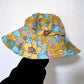 Chapeau de Soleil Floral à Large Bord avec Masque