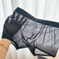Caleçons en soie glacée transparente pour homme