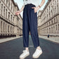 Pantalon harem en denim doux pour femme
