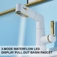 Robinet de lavabo extractible à 3 modes de débit d'eau avec affichage LED