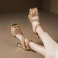 💗Offre limitée à moitié prix💗 Sandales à talons élégantes et scintillantes（Le plus vous achetez, le plus la réduction est importante）