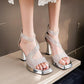 💗Offre limitée à moitié prix💗 Sandales à talons élégantes et scintillantes（Le plus vous achetez, le plus la réduction est importante）