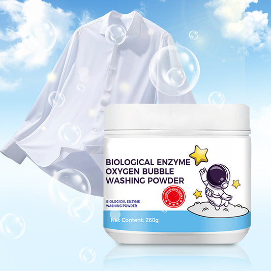 Poudre de lavage biologique enzymatique à bulles d'oxygène