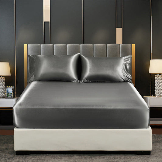 Vente chaude d'été 🔥Drap-housse en satin synthétique soyeux et frais