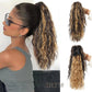 ⏳Réduction limitée de 50% ! 🎁 Extension queue de cheval bouclée 18" – Fibres haute température, double fixation (clip + cordon), volume naturel & confort toute la journée ! 💇‍♀️✨