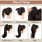 ⏳Réduction limitée de 50% ! 🎁 Extension queue de cheval bouclée 18" – Fibres haute température, double fixation (clip + cordon), volume naturel & confort toute la journée ! 💇‍♀️✨