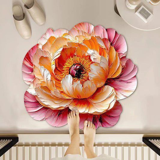 Tapis de sol à base de terre de diatomée florale fortement absorbante d'eau