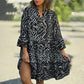 🌺Robe décontractée, ample et fluide, à encolure en V et à motifs