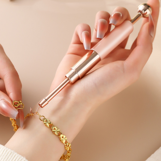 Aide au port de bijoux à double tête pratique
