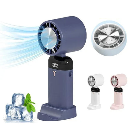 Ventilateur de poche à 3 vitesses avec fonction de compression du froid