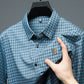 Chemise décontractée à manches courtes en tissu écossais pour hommes