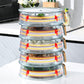 Couvercles transparents empilables multi-niveaux pour bols et assiettes