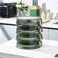 Couvercles transparents empilables multi-niveaux pour bols et assiettes
