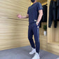 Lot de 2 hauts à manches courtes et pantalons de survêtement extensibles pour hommes