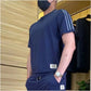Lot de 2 hauts à manches courtes et pantalons de survêtement extensibles pour hommes