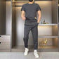 Lot de 2 hauts à manches courtes et pantalons de survêtement extensibles pour hommes
