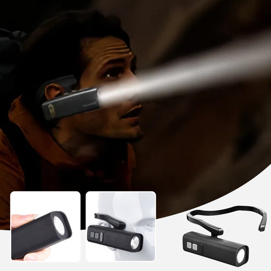 Lampe frontale à LED avec capteur de mouvement, à fixation sur l'oreille