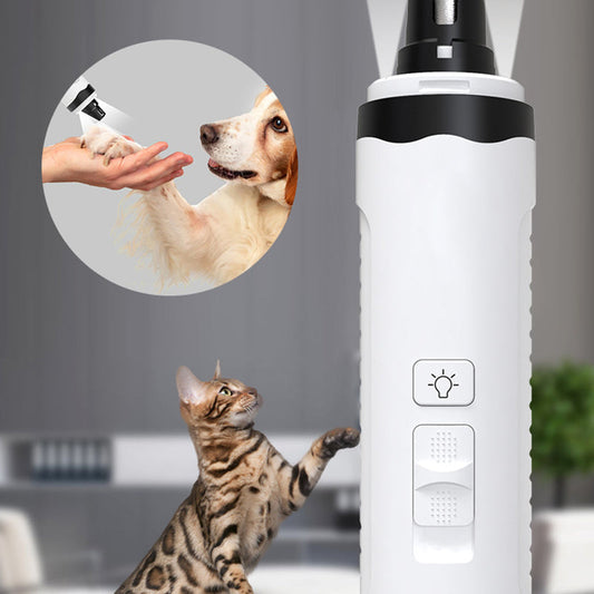 🐾💅 2-Speed Pet Nail Grinder with LED Lights ✨ (Pince à griffes pour animaux de compagnie à 2 vitesses avec éclairage LED)