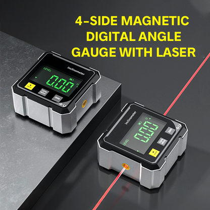 📐 PROMO LIMITÉE 50% DE RÉDUCTION ! 🧲 Jauge d'Angle Numérique 4 Côtés – Mode Double, Laser & Fixation Magnétique 360° ✨