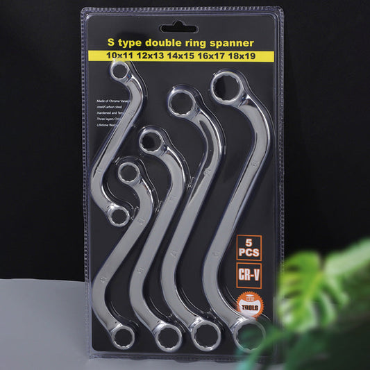 🔧🏆 50% de réduction ! Jeu de 5 clés à douille double extrémité en forme de S — Précision et robustesse pour tous vos travaux 🛠️✨