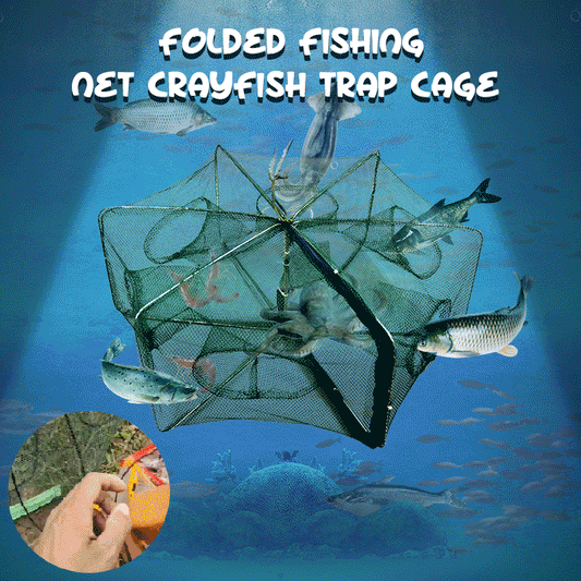 Piège à filet de pêche renforcé automatique pliable