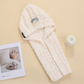 🛁 Grande serviette pour cheveux avec bande élastique sécurisée pour femmes