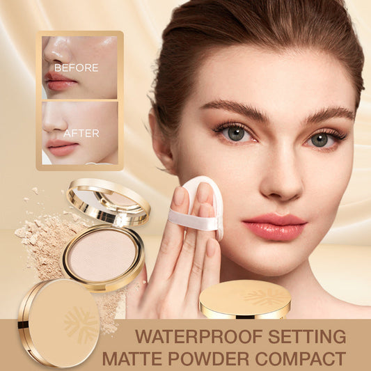 💎 50% DE RÉDUCTION ! 💎 Poudre Compacte Fixatrice Matifiante & Imperméable – Effet Aérographe, Tenue 24h & 3-en-1 🌟✨