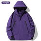 Veste à capuche imperméable et coupe-vent avec fermeture éclair intégrale pour l'extérieur