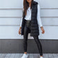 Gilet long zippé pour femmes