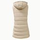 Gilet long zippé pour femmes