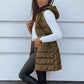 Gilet long zippé pour femmes